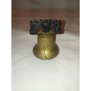 Vintage Bronze Philadelphia Liberty Bell Miniature Metal Souvenir